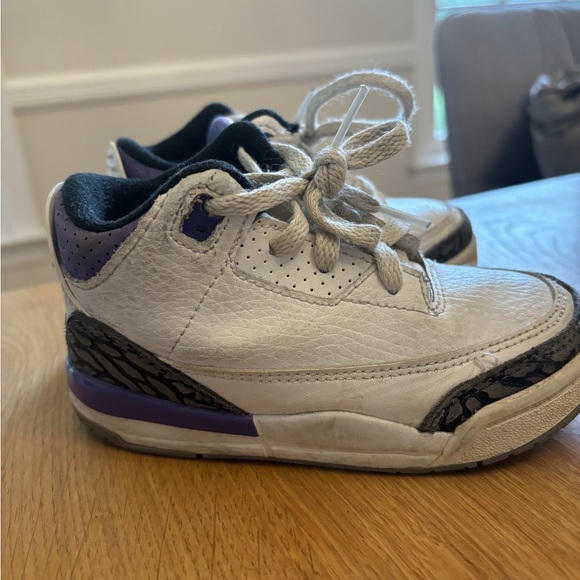 Preschool Air Jordan Retro 3 Dark Iris - Picture 5 of 6